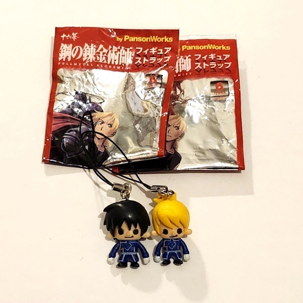*4 for $30* Fullmetal Alchemist - Risa Hawkeye & Roy Mustang - Strap Keyring